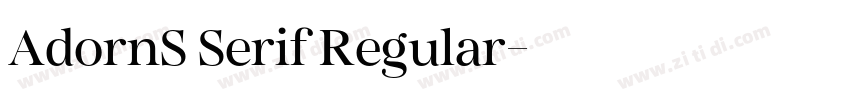 AdornS Serif Regular字体转换